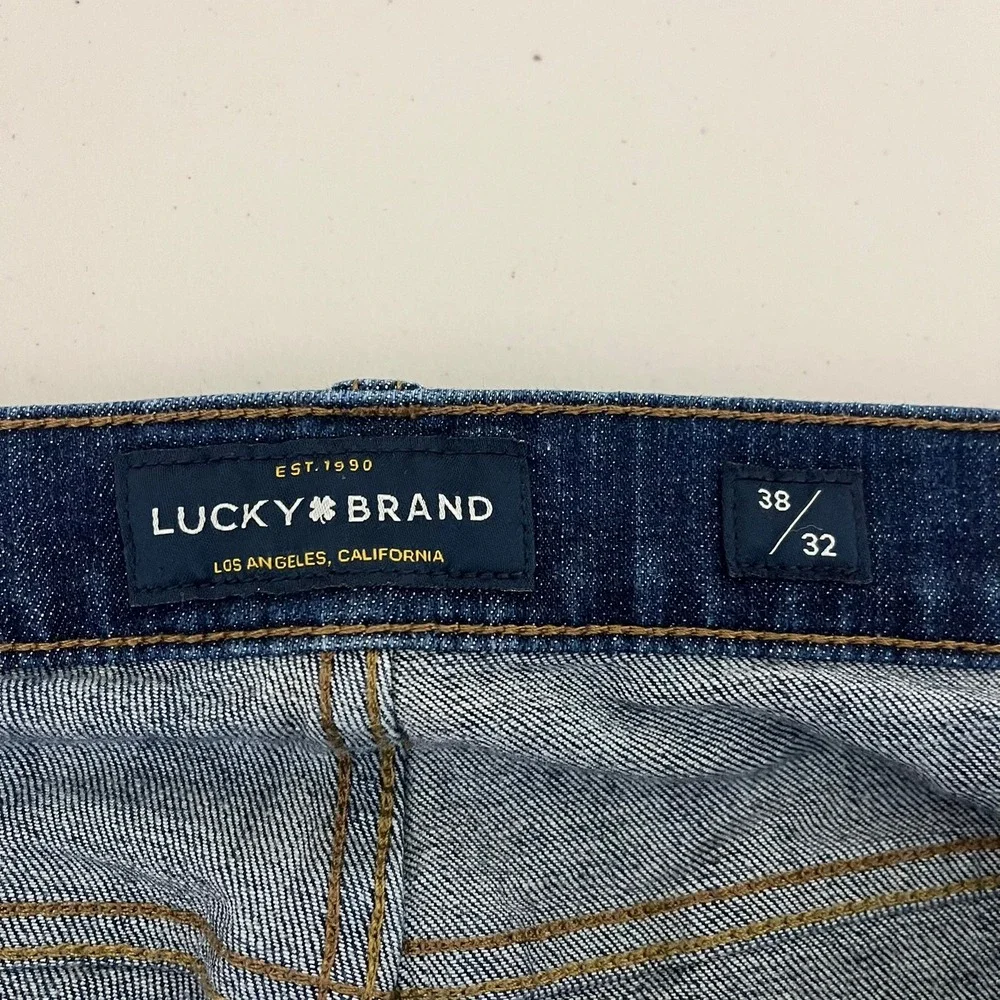 Lucky Brand 221 Straight Mens Jeans Dark Wash Denim 38x32 7M12644